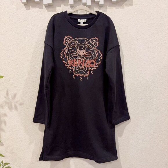 NWT KENZO KIDS Girls TIGER Sweatshirt Dress Size 8A - Picture 1 of 7